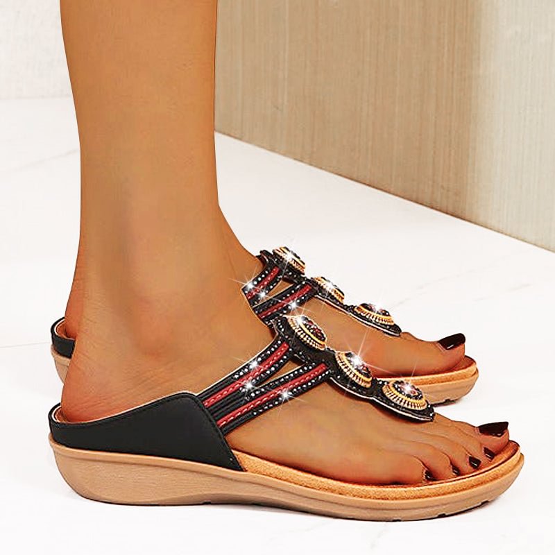 Ladies Orthopedic Jewel Flip Flops