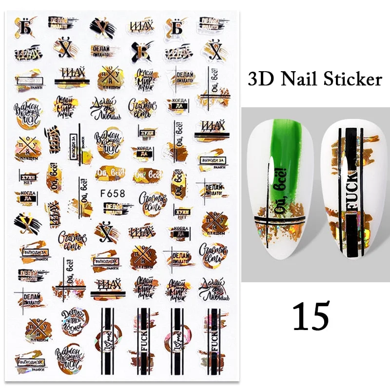 Iridescent Feathers 3D Nail Stickers Holographic Laser Flower Leaf Stickers Spring Summer Slider For Nails Manicures Decoration-Nail Inspo