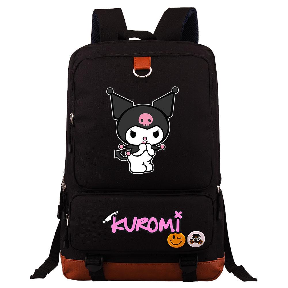 Mayoulove Kuromi Backpack Lightweight Design with Adjustable Straps for School and Outdoor Use-Mayoulove