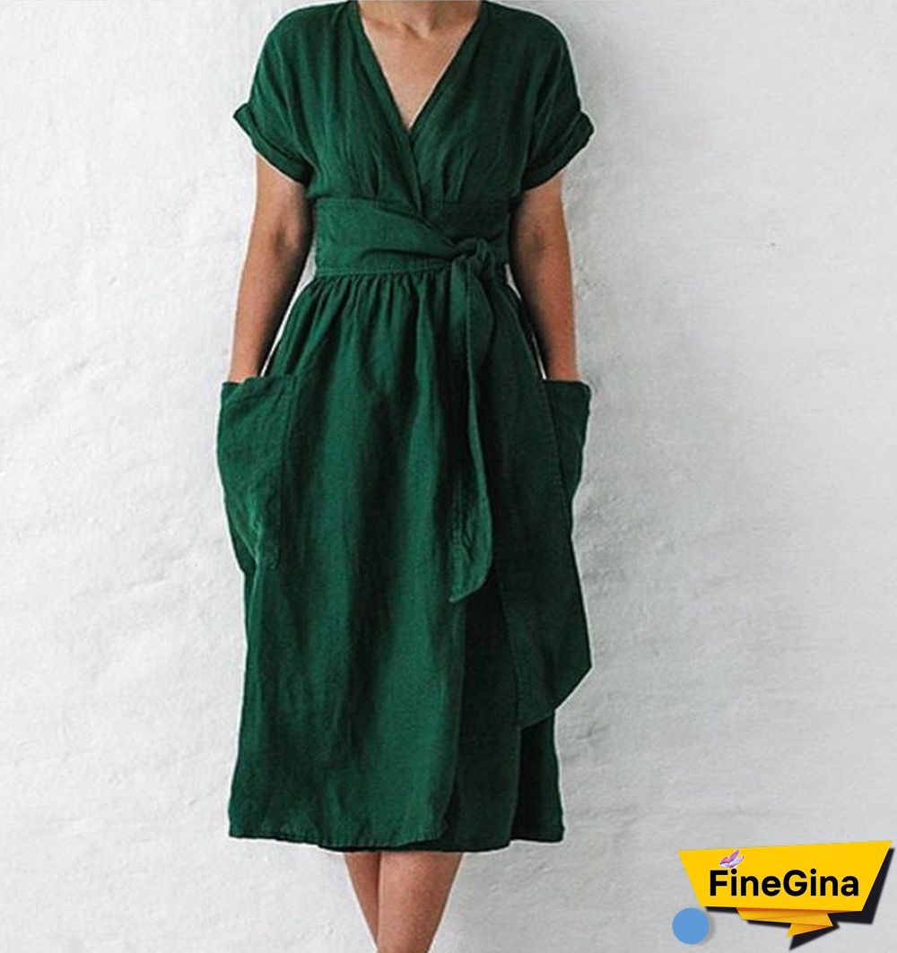 Moment of Yourself Wrap Midi Dress