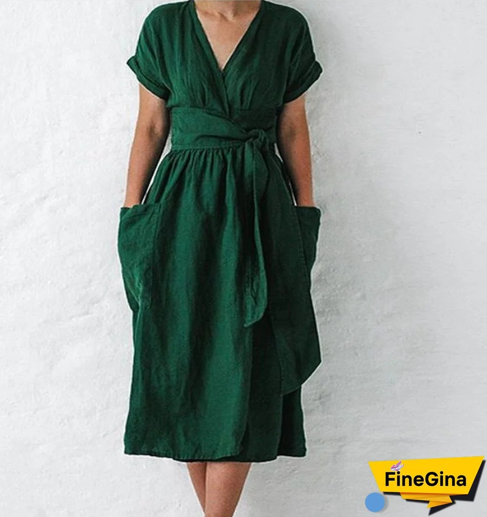 Moment of Yourself Wrap Midi Dress