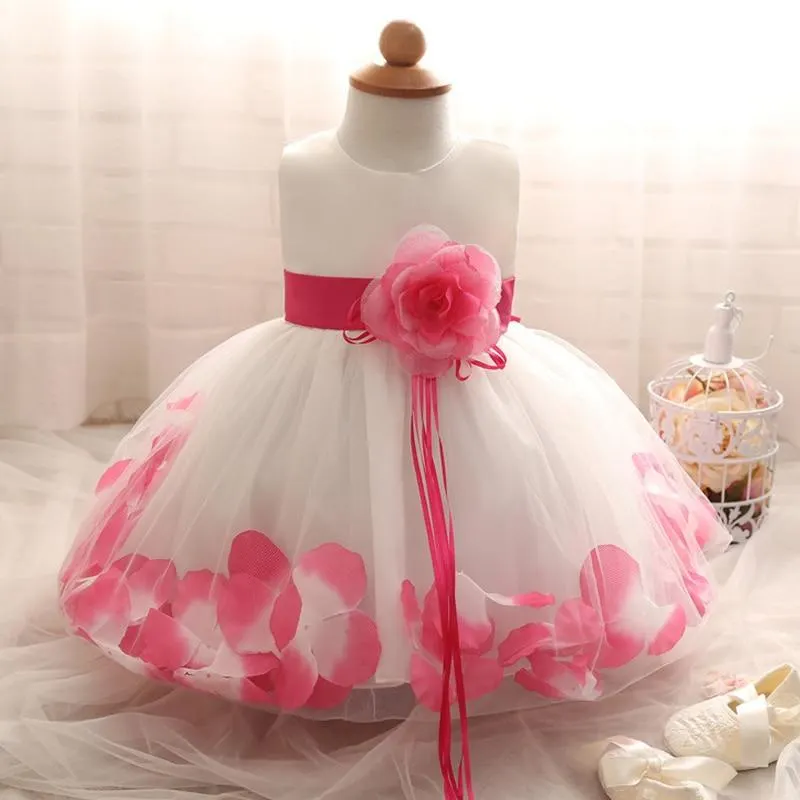 Cute Girl Infant Party Dress For 1 Year Baby Girl Birthday Frock Toddler Girl Christening Gown Baby Purple Dresses For Baptism
