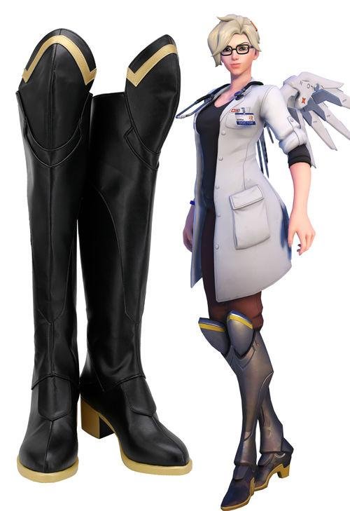 Ow Overwatch Mercy Angela Dr Ziegler Skin Cosplay Shoes