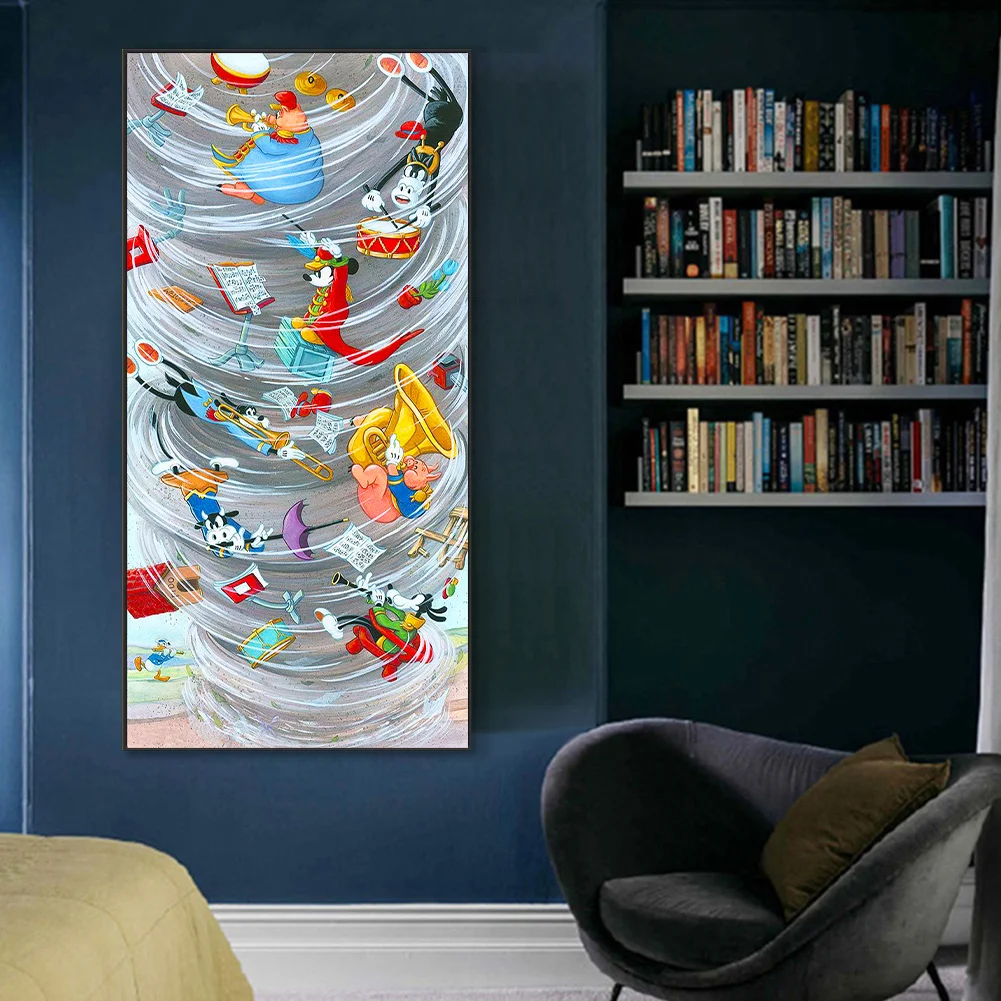 Full Round Diamond Painting 40*80cm - Mickey Mouse Storm