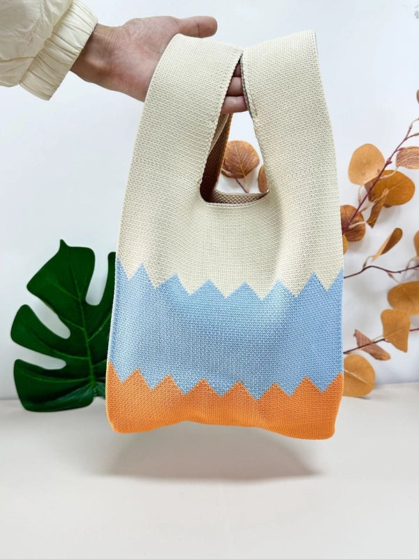 Gift Packaging Handbag Casual Knitted Handbag Woven Bag Multi-pattern Style Knitted Bag For Women