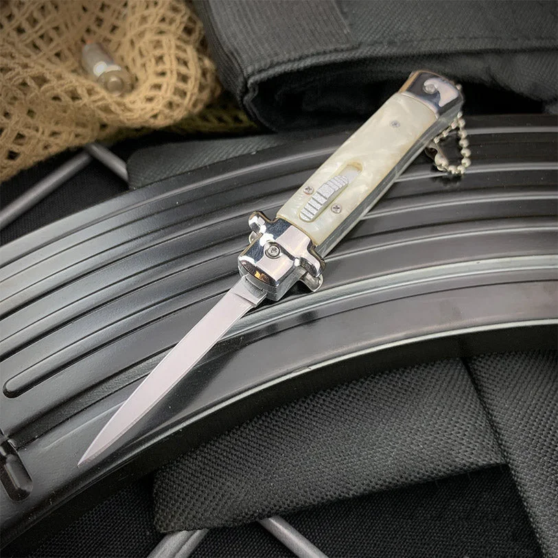 Mini Stiletto Style D/A OTF Keychain Knife