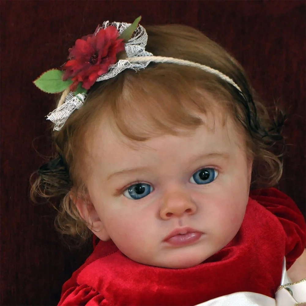 20'' Eyes Opened Lifelike Handmade Reborn Newborn Baby Girl Doll with Brown Hair Unique Rebirth Doll Named Hilary -Creativegiftss® - [product_tag] RSAJ-Creativegiftss®