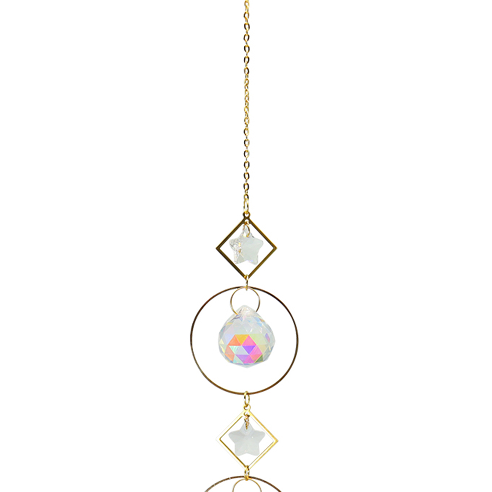 

Crystal Wind Chime Star Moon Pendant Colorful Beads Hanging Drop Home Decor, 501 Original