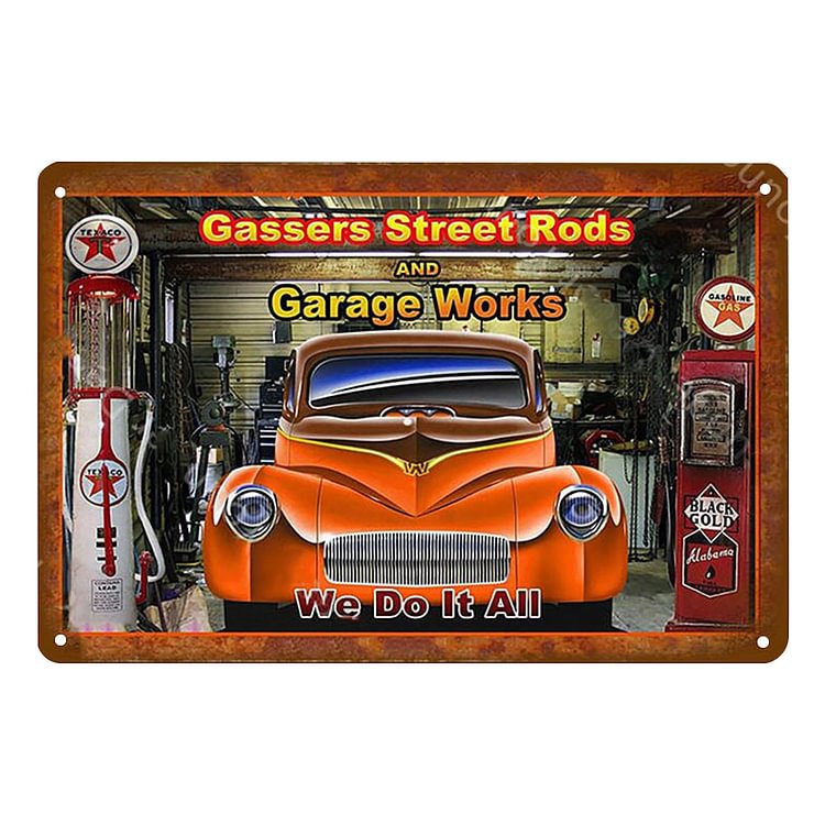 Gassers Street Rods Car - Vintage Tin Signs/Wooden Signs - 8*12Inch/12*16Inch