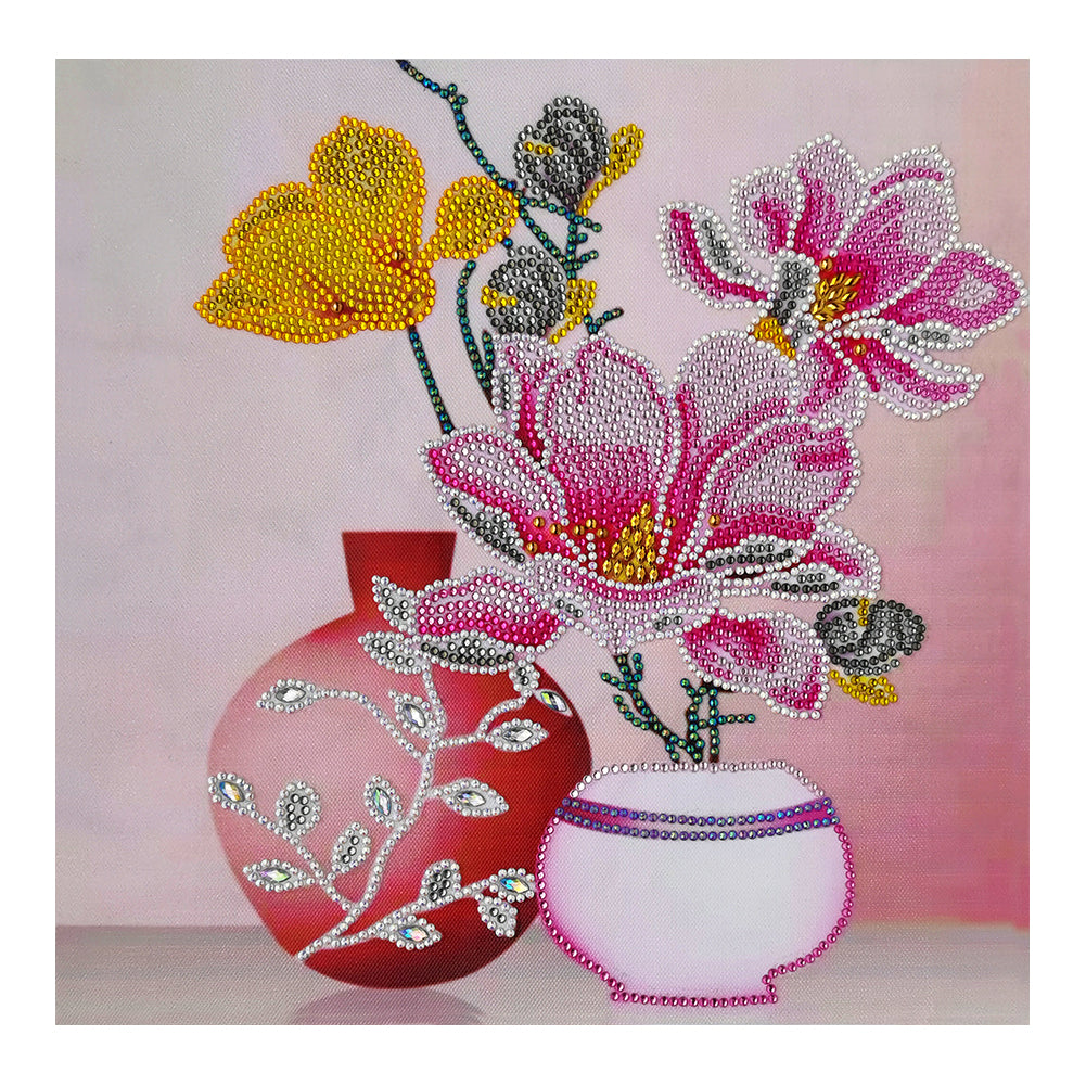 Flower Vase 35*35CM(Canvas) Partial Special Shaped Drill Diamond Painting gbfke