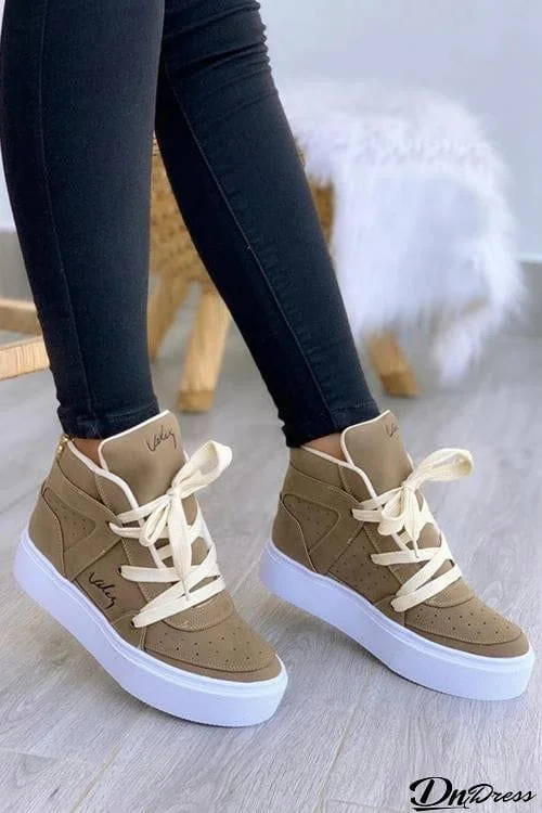Lace Up High Top Sneakers