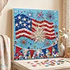 Framed American Flag - DIY Button Art Painting Kit for Creativity DIY Pearl Dot Crafts for Gift Home Wall Decor 30*30CM