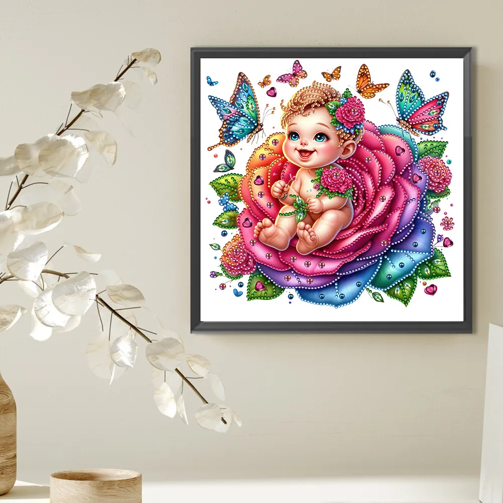 Diamond Painting - Partial Special Shaped Drill - Rose Child(Canvas|30*30cm)