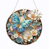 (US Only)2D Flat DIY Butterfly Diamond Art Pendant Window Hanging Art for Home Decor