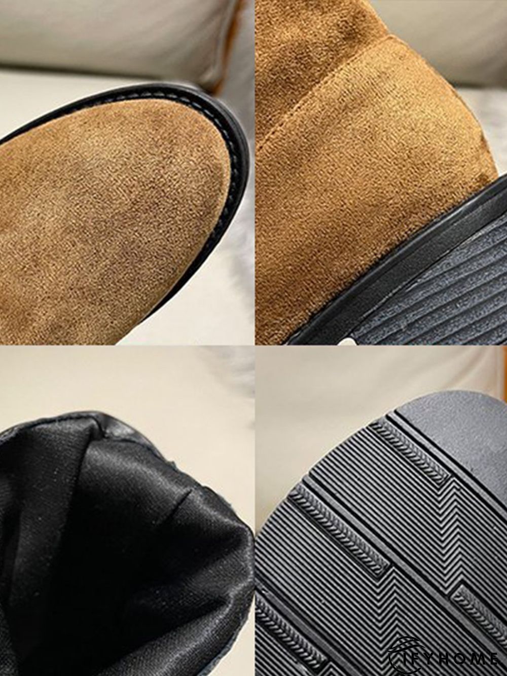 Faux Suede Slip On Slouchy Boots | IFYHOME