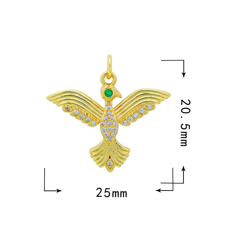 1 Piece 18*20.5mm 19*33mm Copper Zircon Star Moon Heart Shape Pendant