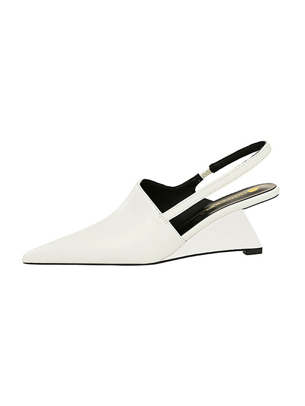Split-Joint Pointed-Toe Pumps WHITE-40