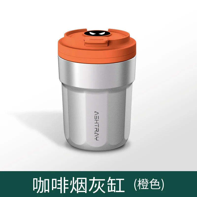 Cross-Border Car Ashtray With Lid, Light, Metal Liner, Car Ashtray, Illuminated Coffee Cup