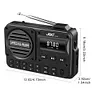 Portable FM Radio with LED Display Digital Radio Recorder BT 5.4 Radio Speaker