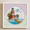 Spring By The Sea - 14CT Stamped Cross Stitch 16*16cm/6.3*6.3in