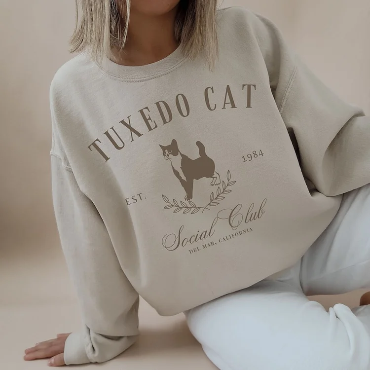Custom Cat Social Club Name Sweatshirt T-shirt Hoodie, Cat Pet Lover Gift