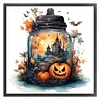 Halloween Pumpkin In Bottle - 11CT Counted Cross Stitch - 45*45cm - Halloween