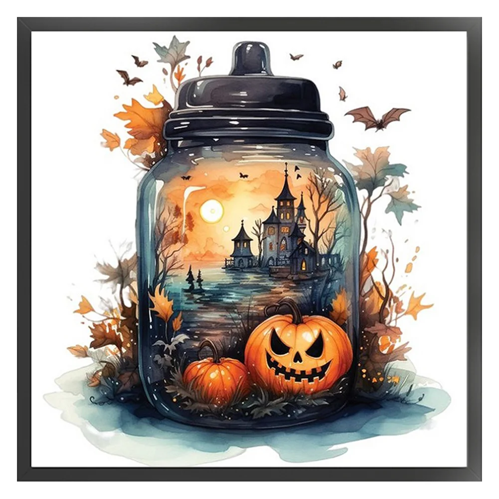 11CT Full Stamped Cross Stitch - Heart Owl(Canvas|40*40CM) - Eco-Friendly Cotton Thread