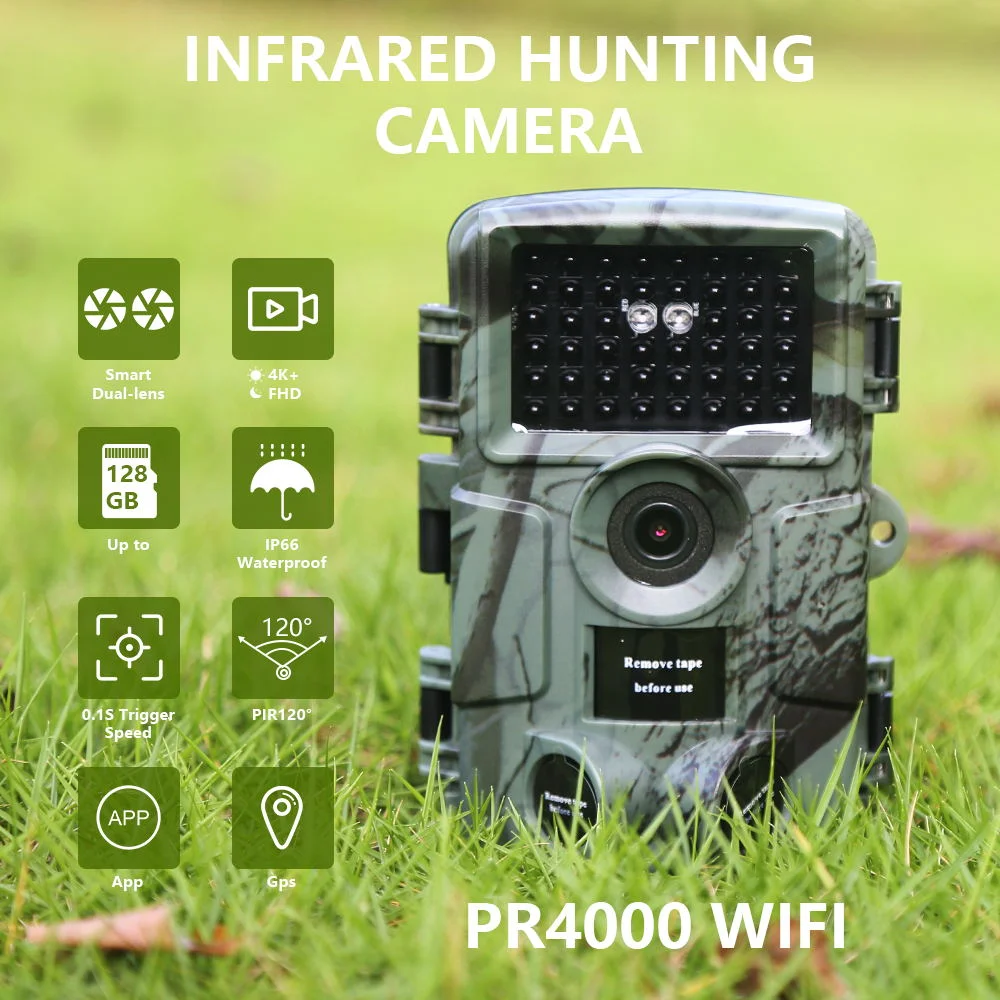  BEBANG Trail Camera, 60MP Hunting Camera with WiFi, 64GB TF Card, 120&deg;Wide-Angle for Deer Scouting or Home Security