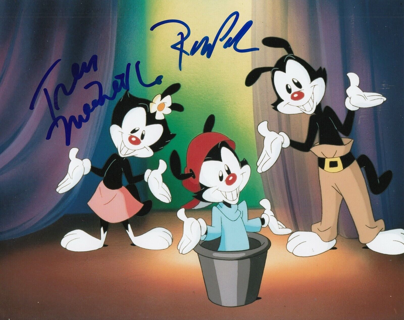 TRESS MACNEILLE and ROB PAULSEN signed (ANIMANIACS) 8X10 *DOT* Photo Poster painting W/COA