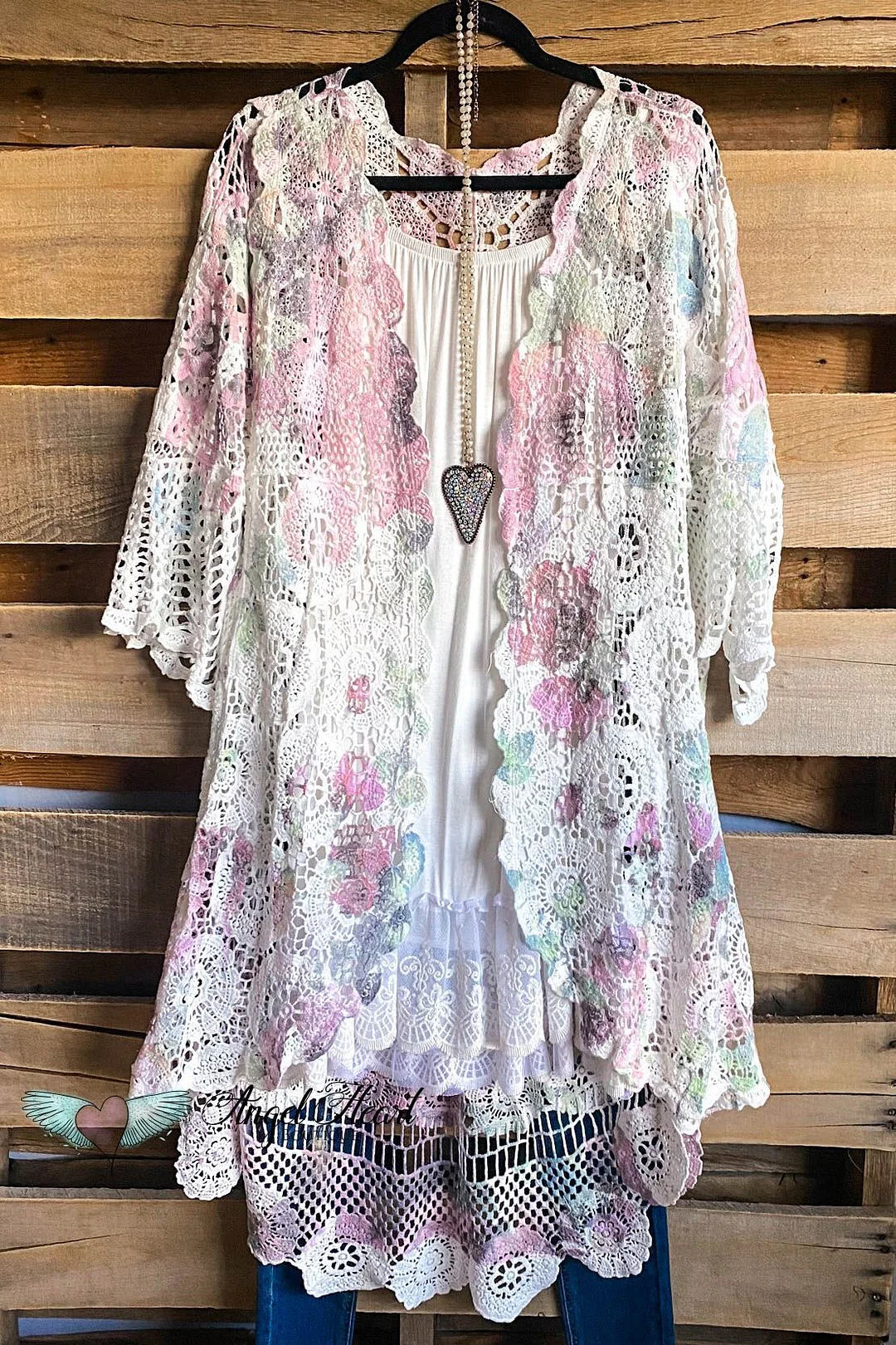 Women's Plus Size Jacket Lace Trims Print Floral Outdoor Causal 3/4 Length Sleeve