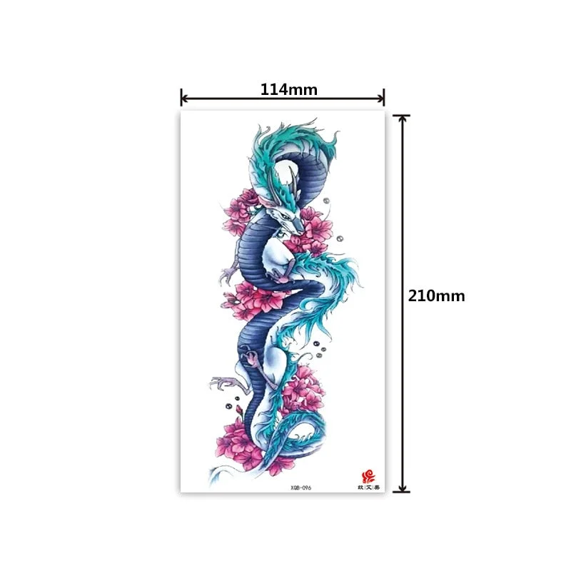 Half-arm waterproof tattoo stickers arm fierce wolf head animal arm lasting cross-border European and American tattoo stickers