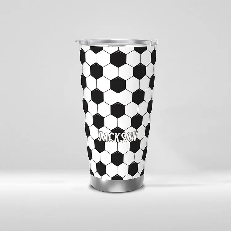 Personalized Soccer Stainless Steel Mug|M22