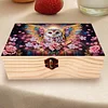 5D DIY Diamond Painting Handmade Wood Storage Box Crystal Storage Case (Owl)