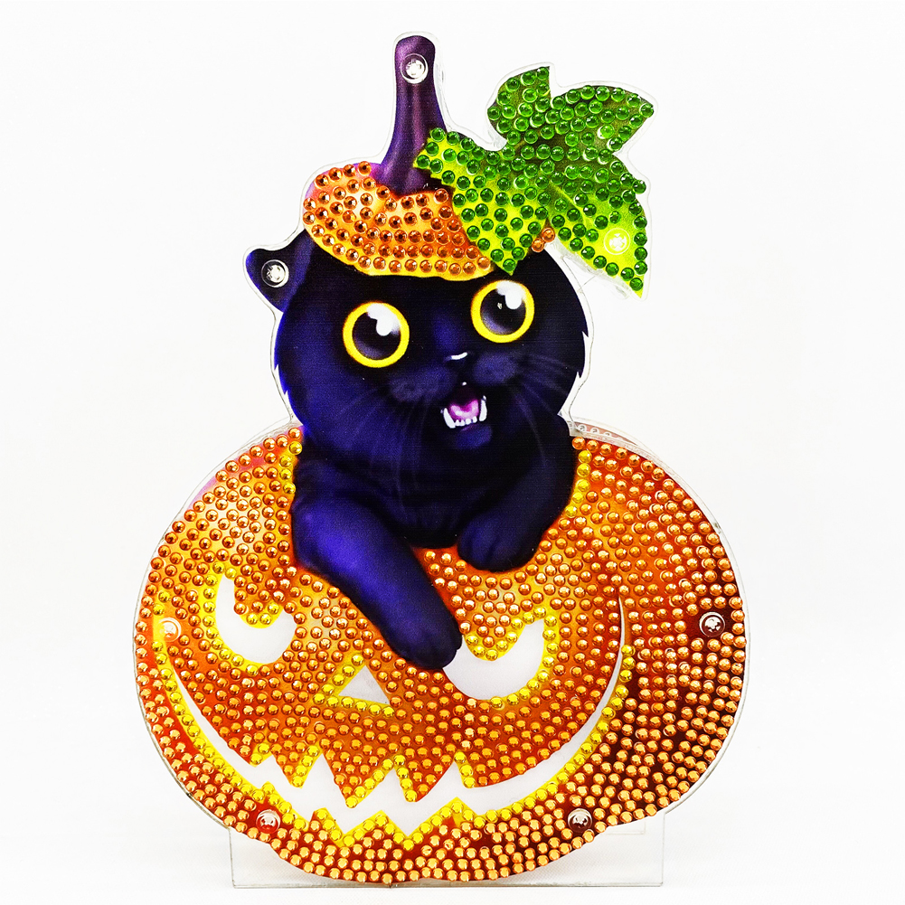 

Halloween Black Cat Double Sided Diamond - 5D DIY Craft Lamp, 501 Original