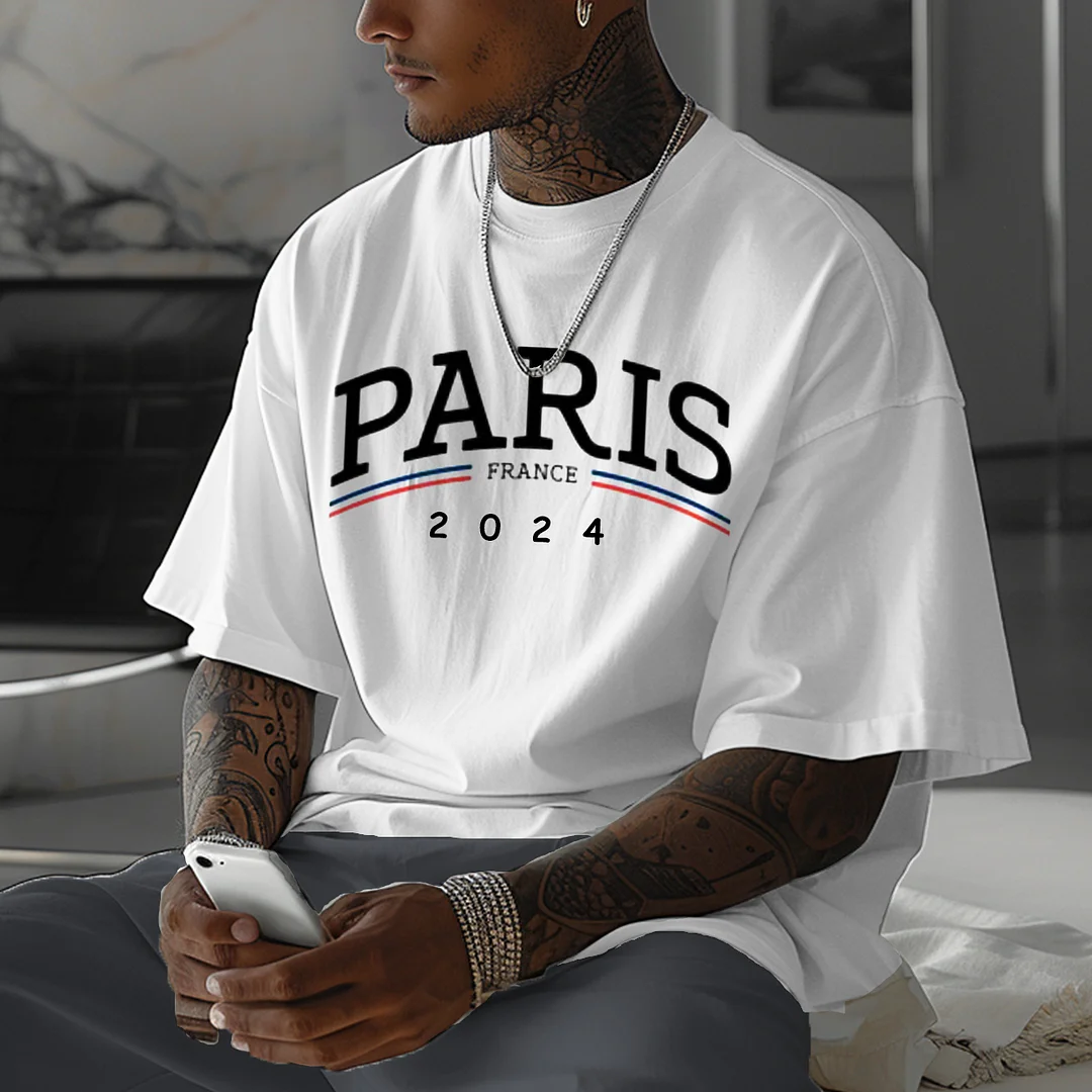 Unisex Paris France 2024 National Printed Basic T-shirt