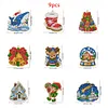 9pcs DIY Double-Sided Rhinestone Acrylic Diamond Art(Hello Christmas)