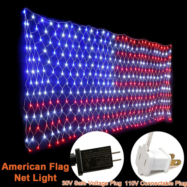 420LEDs American Flag String Lights USA Flag Net Light Waterproof 110V abcz 420LEDs American Flag String Lights USA Flag Net Light Waterproof 110V abcz