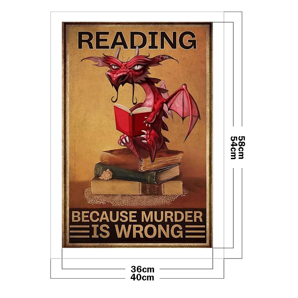 Full Embroidery Book Dragon Printed Cross Stitch 11CT 3 Strand Cotton Kit