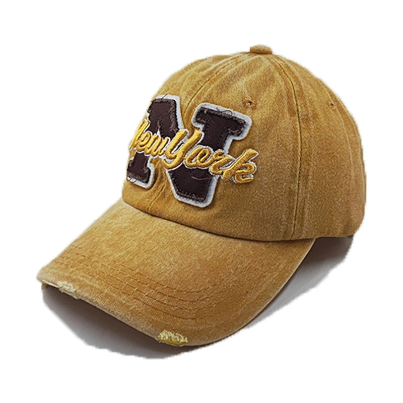 Men’s Baseball Cap Washed Old Style Youth Street Fashion Letter Embroidered Cap Men’s And Women’s Couple Hat