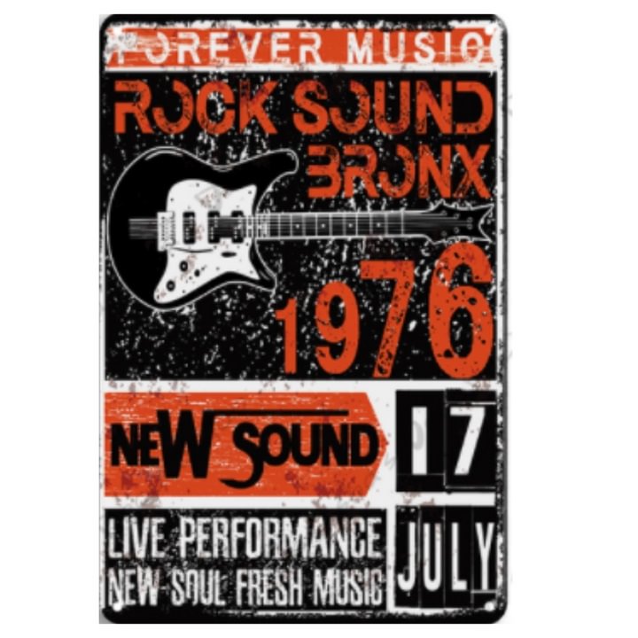 【20*30cm/30*40cm】rock sound bronx 1976 - Vintage Tin Signs/Wooden Signs