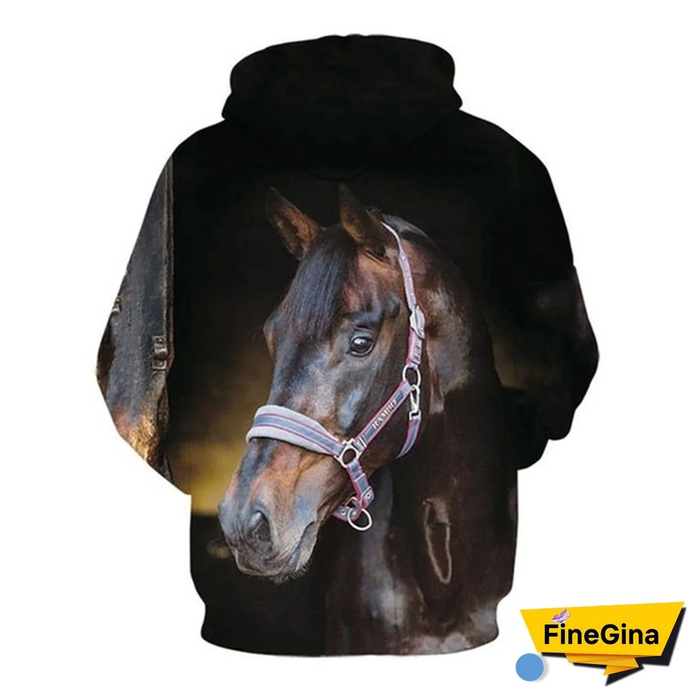 Fashion Sweatshirt Men/Women 3D Horse Print Hoodies Unisex Sweatshirts Streetwear Pullovers Tops XS-5XL Plus Size