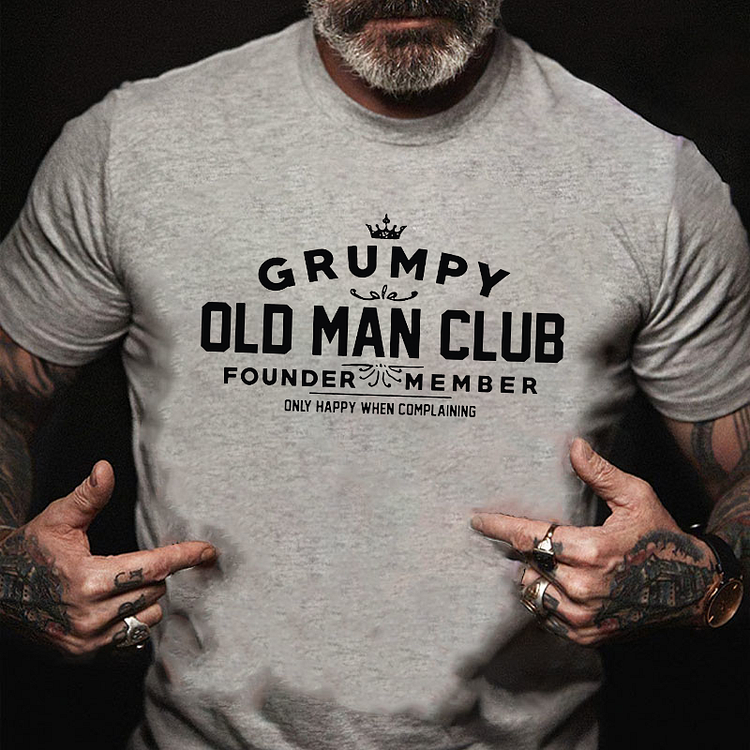 BrosWear Grumpy Old Man Club Short Sleeve T Shirt