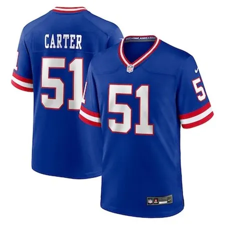 Men's New York Giants #3 Abdul Carter Royal First Round Pick 2nd Alternate Game Jersey