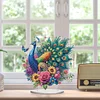 (US Only)Acrylic 2D Flat Print DIY Peacock Diamond Painting Art Tabletop Decorations