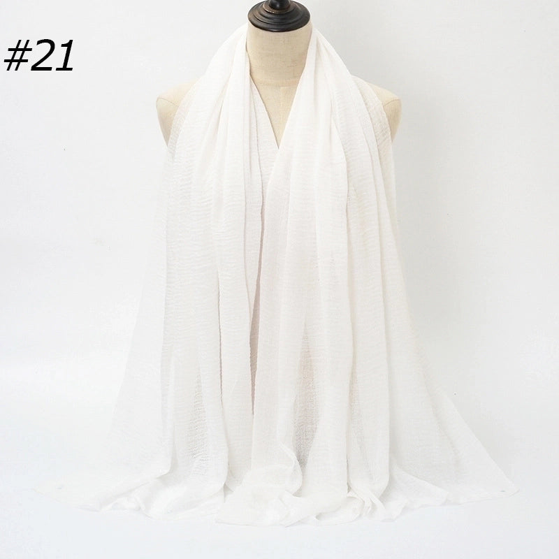 20 Pieces Fashion Solid Color Cotton Pashmina Scarves