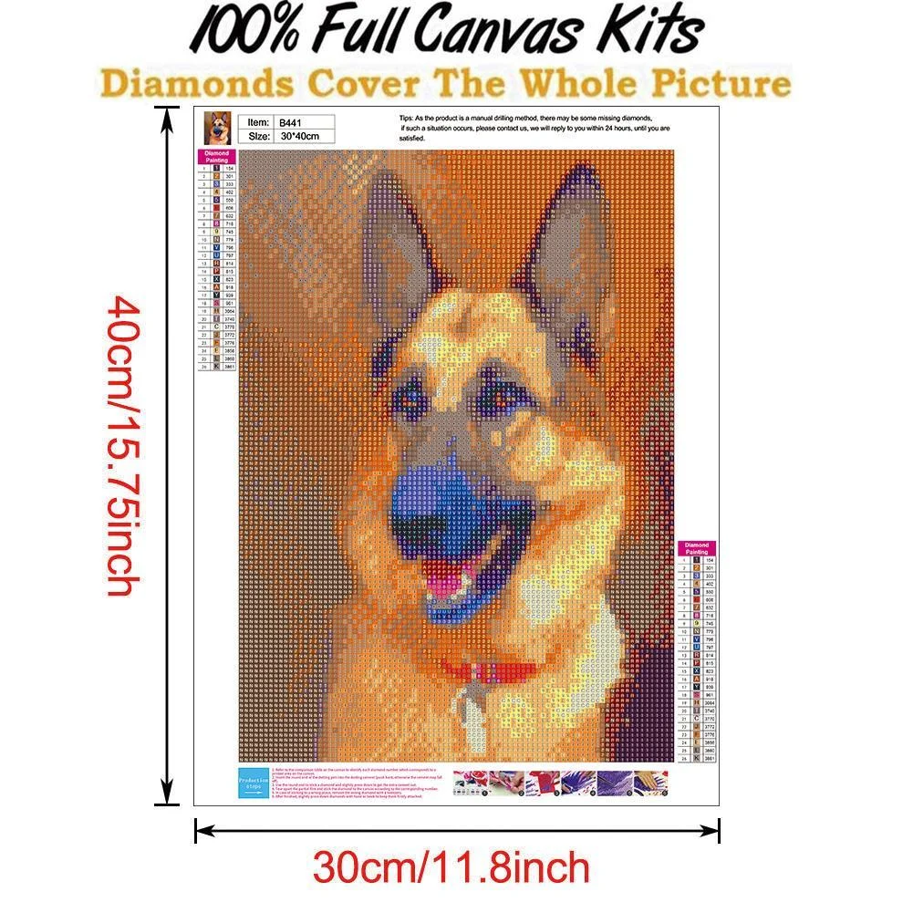 Diamond Painting - Full Round Drill - Loyal Dog(30*40cm)