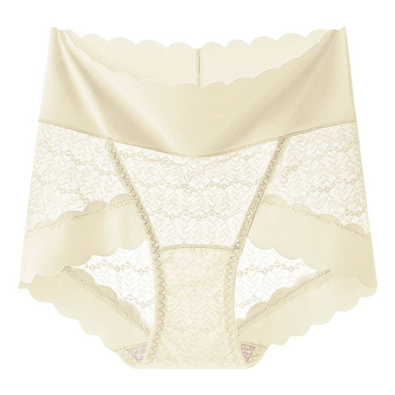 Breathable Seamless High-Waist Lace Panties