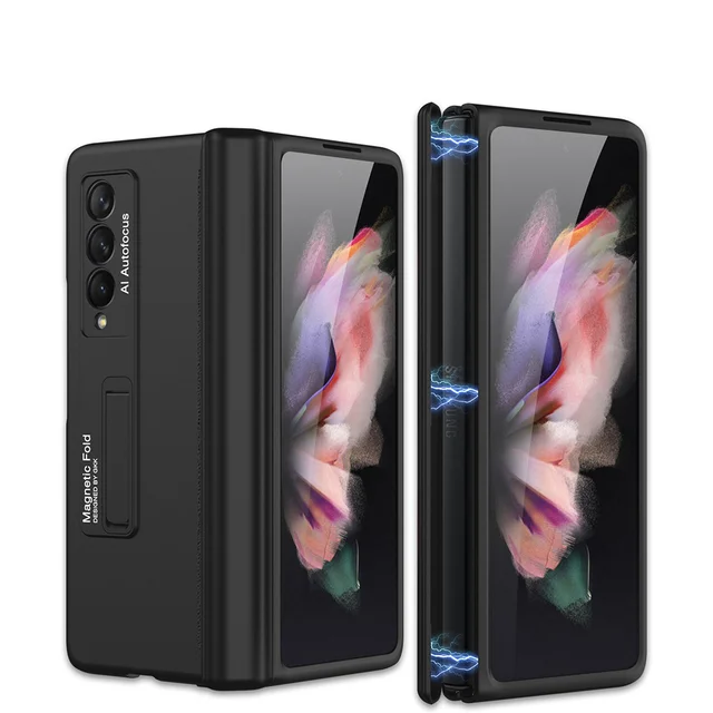 Magnetic Frame Plastic Stand All-included Case For Galaxy Z Fold3 5G
