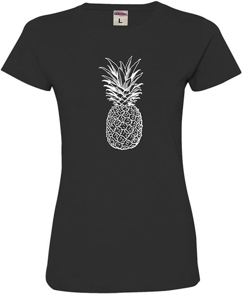 Go All Out Womens Giant Pineapple Deluxe Soft T-Shirt - Shop Trendy Women's Fashion | TeeYours