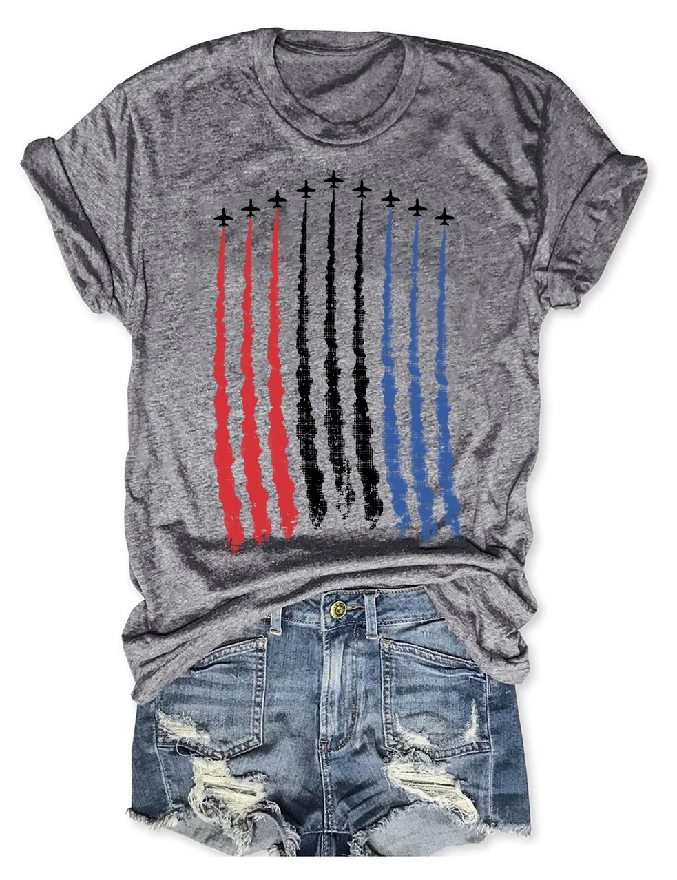 Red White Blue Air Force Flyover T-Shirt